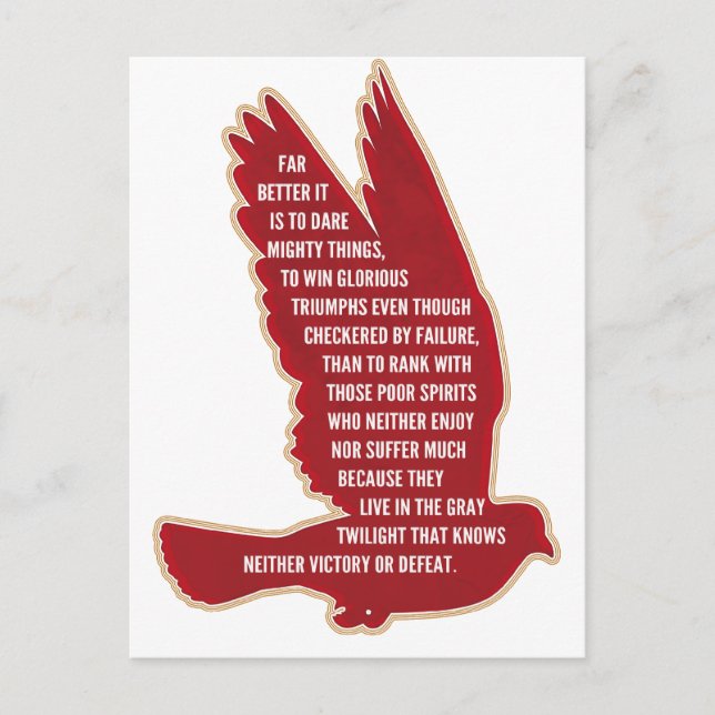 Dare Mighty Things Postkarte (Vorderseite)