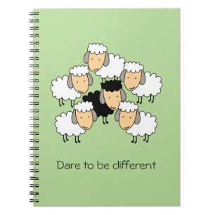 Dare to be Different Black Sheep Notizblock