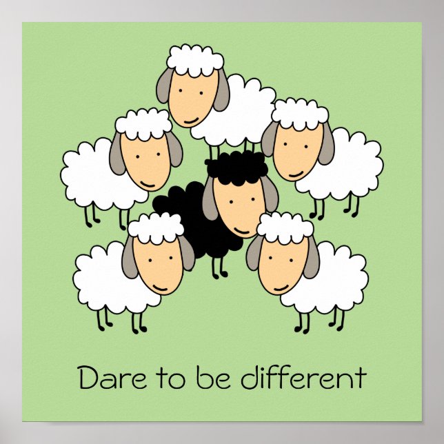 Dare to be Different Black Sheep Poster (Vorne)