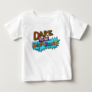 Dare to be Different Colorful Cartoon Design Baby T-shirt