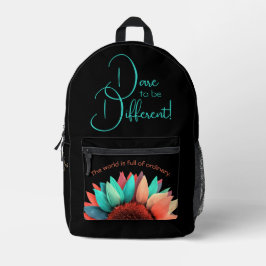 Dare to be Different Colorful Sonnenblume Bedruckter Rucksack