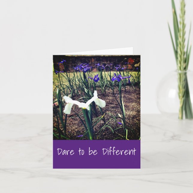Dare to be Different Iris Greeting Card Karte (Vorderseite)
