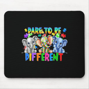 Dare to be Different Niedlich Elephant Autismus Aw Mousepad