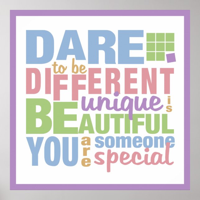 Dare to be Different Poster (Vorne)