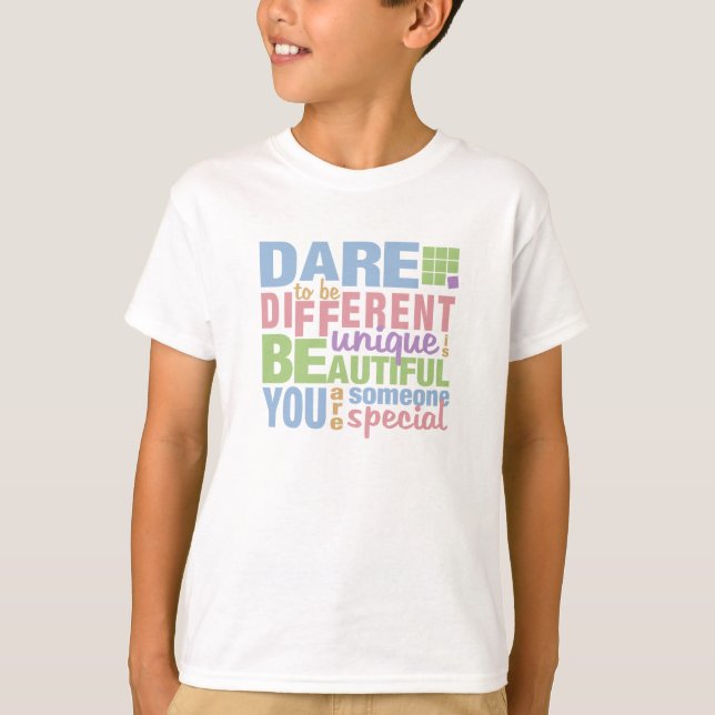 Dare To Be Different Shirt - wählen Sie Stil & Far (Vorderseite)