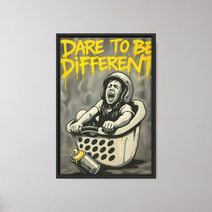 Dare to be Different Street Leinwand Art Print