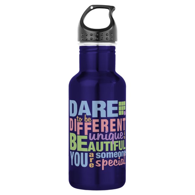 Dare to be Different - wählen Sie Farbe Trinkflasche (Vorderseite)