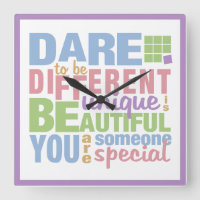 Dare to be Different Wall Uhr
