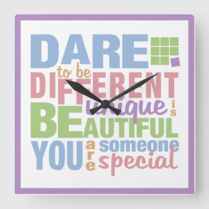 Dare to be Different Wall Uhr