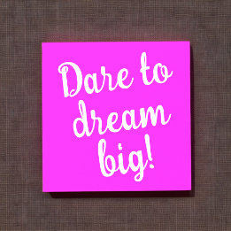 Dare to Dream Big Inspiration Post-it Klebezettel