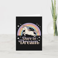 Dare to Dream Unicorn Rainbow Motivation