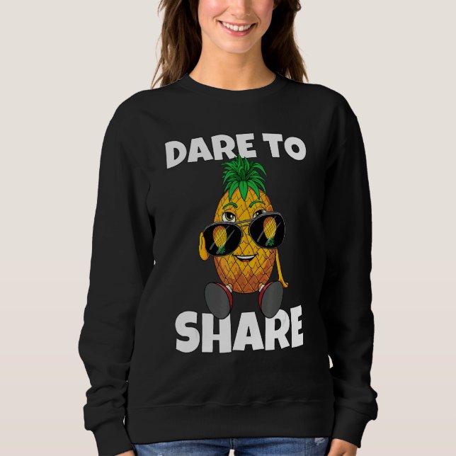 Dare To Share Swinger Upside Down Sunglasses Pinea Sweatshirt (Vorderseite)