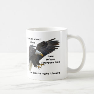 Dare to Stand Alone, American Bald Eagle Edition Kaffeetasse