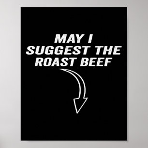 Darf ich Ihnen das Roastbeef Funny Meme vorschlage Poster