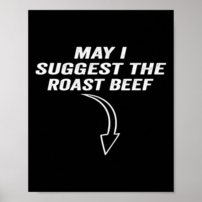 Darf ich Ihnen das Roastbeef Funny Meme vorschlage Poster (Vorne)