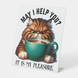 DARF ICH IHNEN HELFEN? SOCKELSCHILD