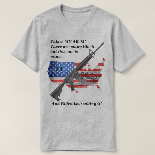 Darf nicht unter amerikanischer Flagge meine AR15 T-Shirt (Design vorne)