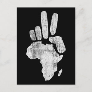 Darfur Africa Peace hand Postkarte