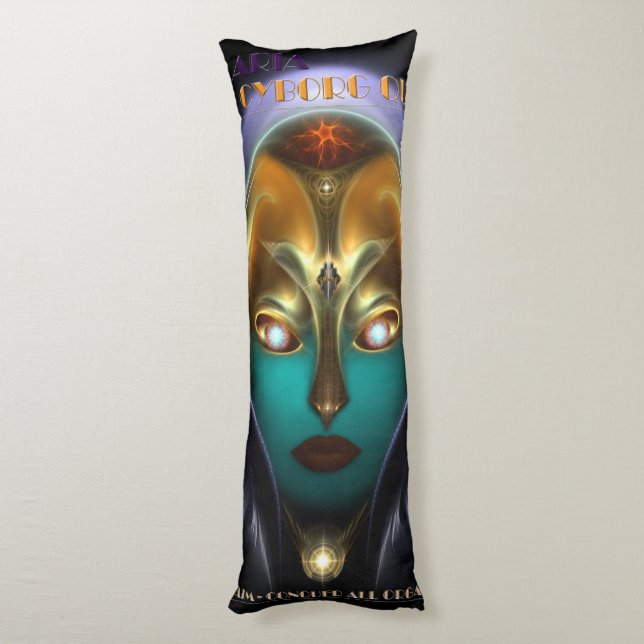 Daria Cyborg Queen Body Pillow Seitenschläferkissen (Rückseite (Vertikal))