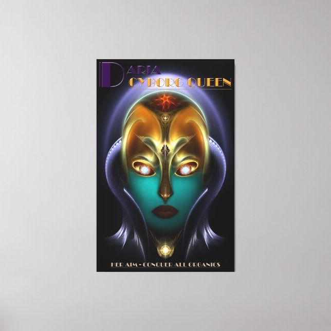 Daria Cyborg Queen Canvas Print Leinwanddruck (Vorderseite)