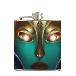 Daria Cyborg Queen Tech 6oz Vinyl Wrapped Flask Flachmann