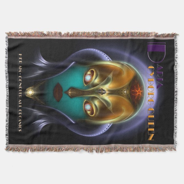 Daria Cyborg Queen Throw Blanket Decke (Vorderseite)