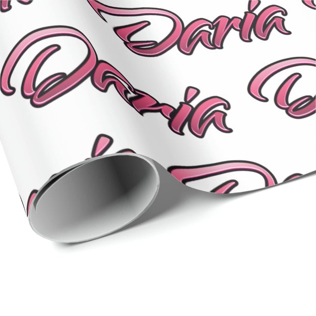 Daria faded pink personalisiertes Geschenkpapier (Rolleneckpunkt)
