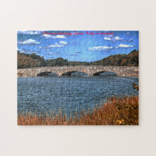 Darien Bridge Connecticut. Weihnachtsgrüße Puzzle