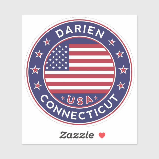 Darien Connecticut, Darien Aufkleber (Blatt)