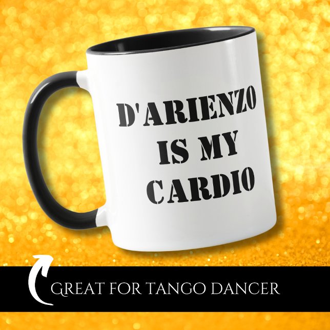 D'Arienzo ist mein Cardio lustiger Tanguero Tango  Tasse (Von Creator hochgeladen)