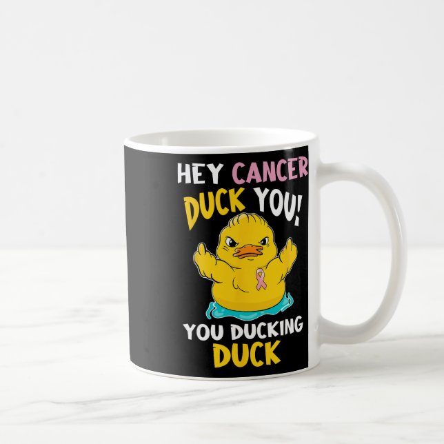 Daring Duckie - Brustkrebs-Krieger Kaffeetasse (Rechts)