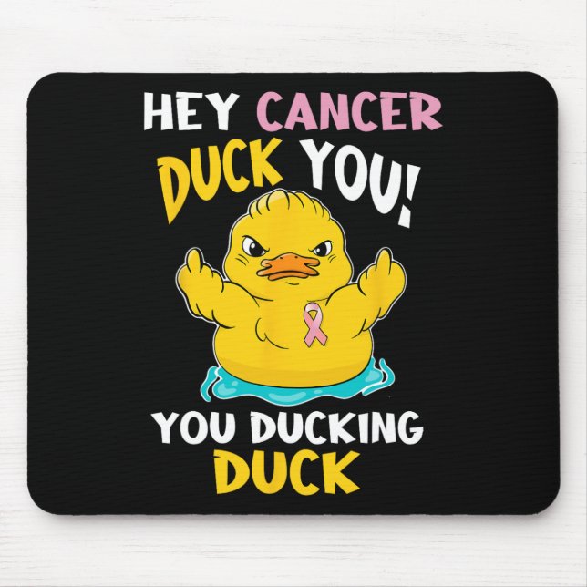 Daring Duckie - Brustkrebs-Krieger Mousepad (Vorne)
