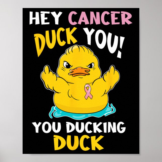 Daring Duckie - Brustkrebs-Krieger Poster (Vorne)