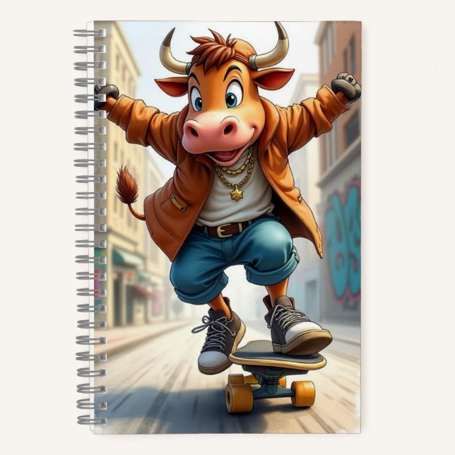 Daring Skateboarder, Autor Natasha Us Notizbuch (Vorderseite)