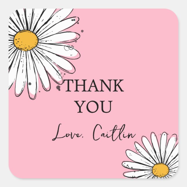 Darisy Ink Art editierbar Quadratischer Aufkleber (Vorderseite)