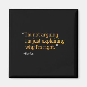 Darius Gift Quote Funny Geburtstag Personalisierte Magnet