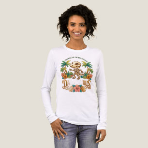 Darius Skelett Dinosaurier Langarm Tri-Blend Shirt