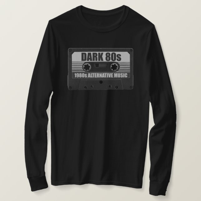 DARK 80er Cassette Tape Long Sleeve T - Shirt (Design vorne)