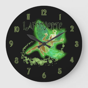 Dark Absinthe Fairy 2 Große Wanduhr