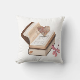 Dark Academia Aesthetic Pillow | Vintage Books & B Kissen