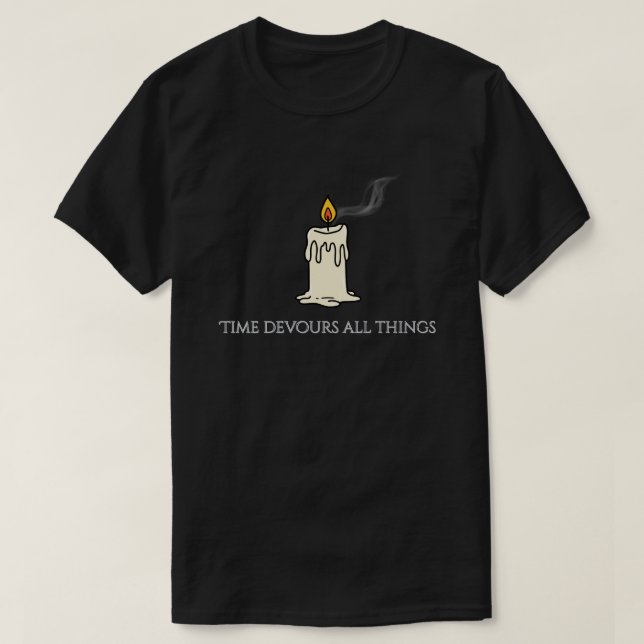 Dark Academia Ästhetik Kerzen T-Shirt  (Design vorne)