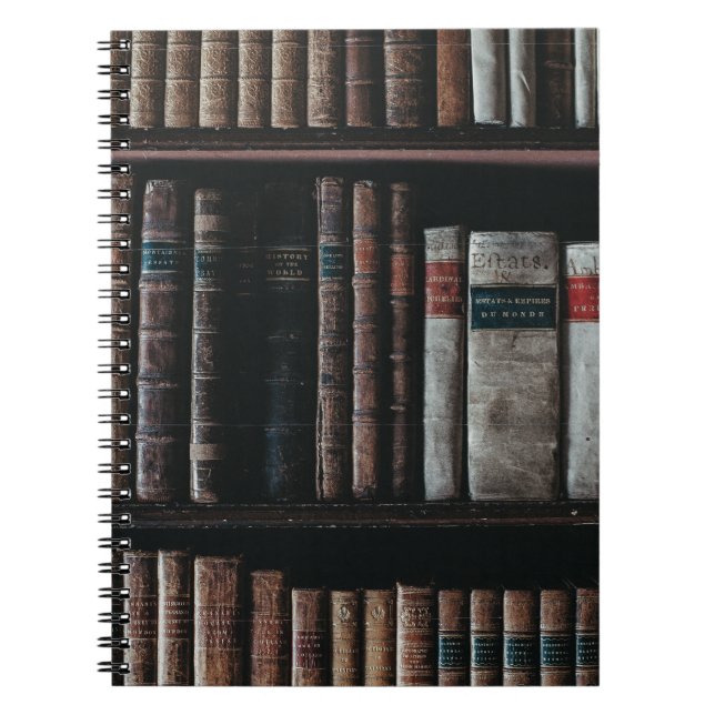 Dark Academia Ästhetische Bibliothek Notizblock (Vorderseite)