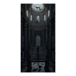 Dark Academia Ästhetische Gotische Bibliothek Akad Poster