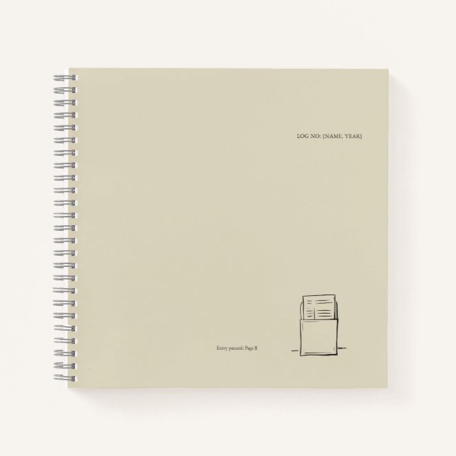 Dark Academia–Bibliothekskarte Illustration/Introv Notizbuch (Vorderseite)