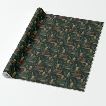 Dark Academia Book Lover Wrapping Paper
