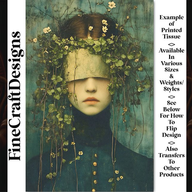 Dark Academia Botanic Abbildung BD8 Decoupage Seidenpapier (Von Creator hochgeladen)