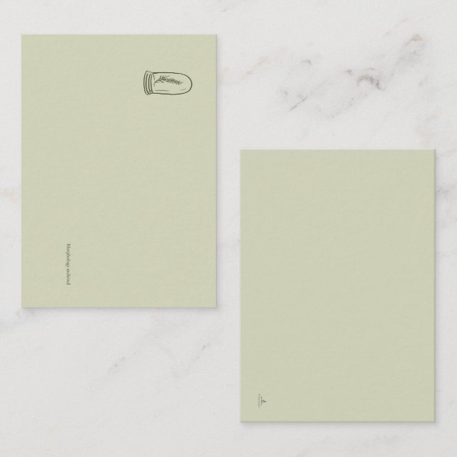 Dark Academia Botany Garden Reader Gift Begleitkarte (Vorne/Hinten)