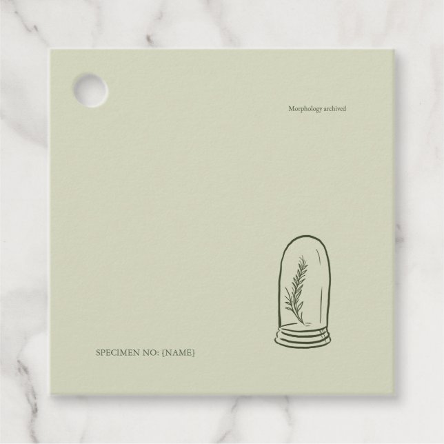 Dark Academia Botany Garden Reader Gift Geschenkanhänger (Vorderseite)