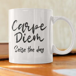 Dark Academia Carpe Diem Vintage Typografie Kaffeetasse