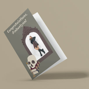 Dark Academia Foto Abschluss Herzlichen Glückwunsc Karte